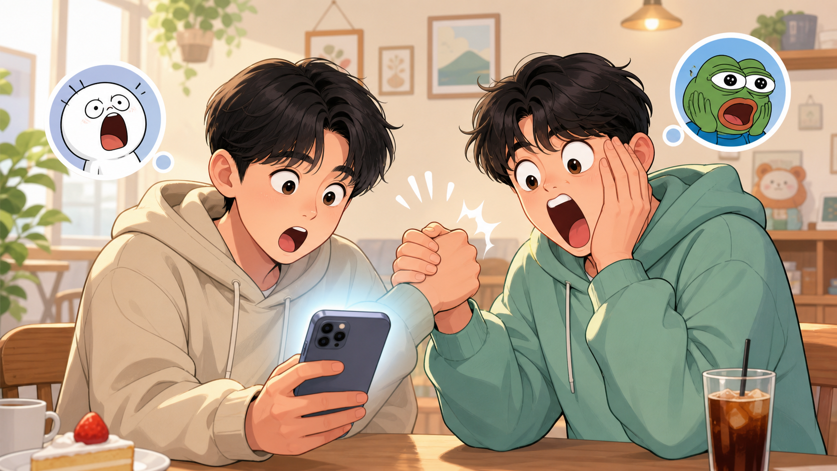 And Then He Clicked Post 밈 설명용 일러스트