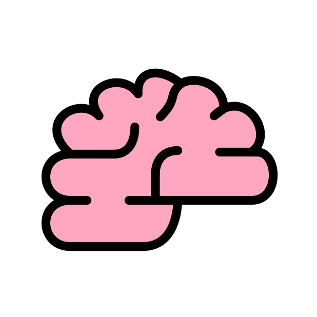 뇌를 상징하는 OpenMoji brain 이미지