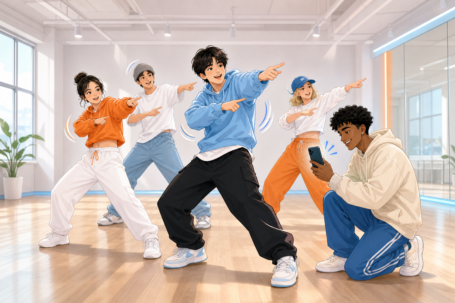 Do your dance 챌린지 분위기를 설명하는 일러스트