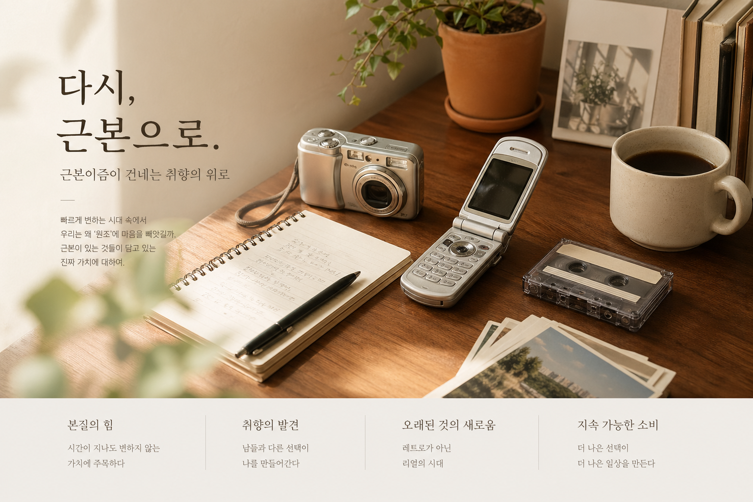 근본이즘을 떠올리게 하는 대표 이미지