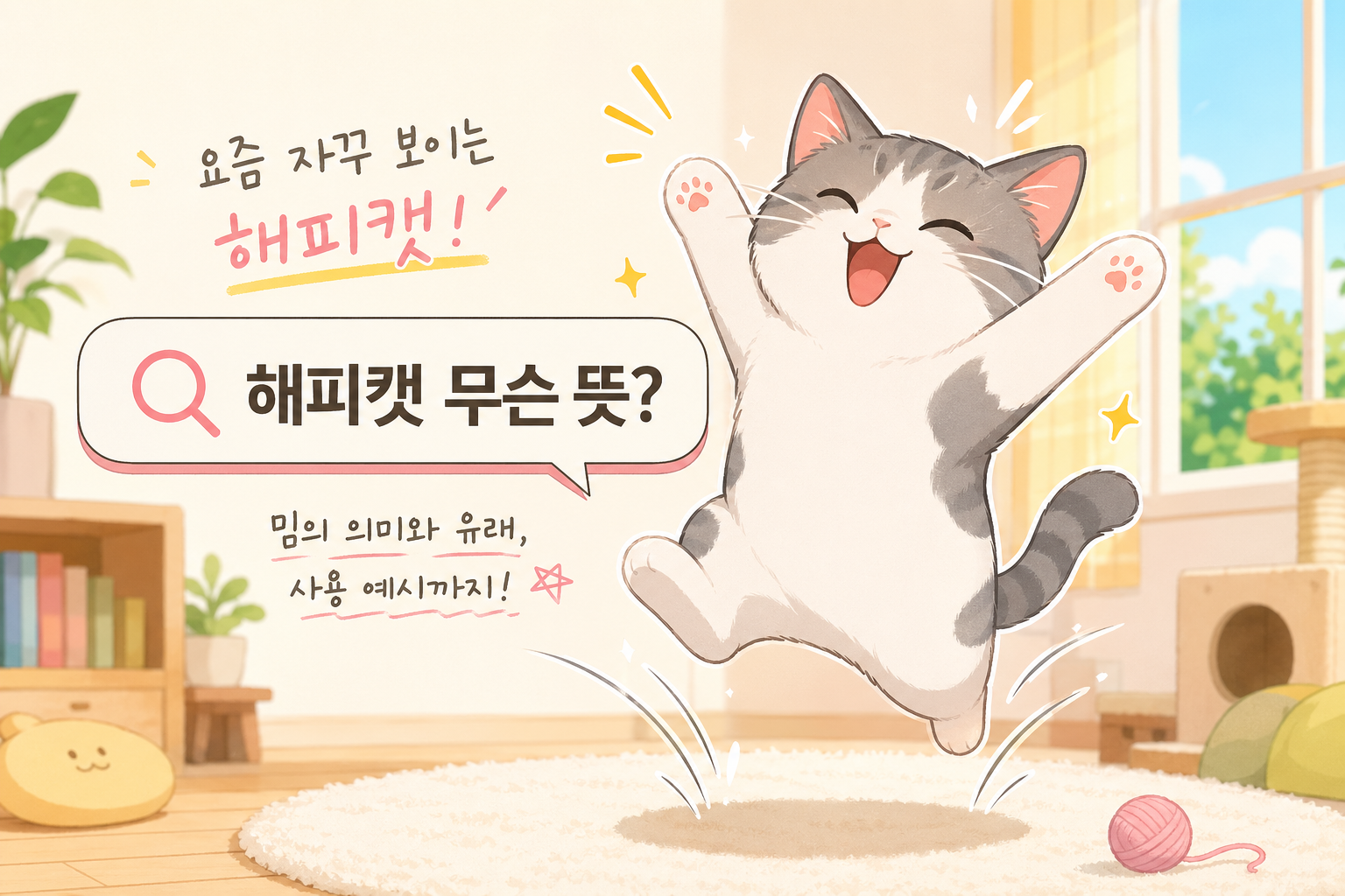 해피캣 뜻  을 소개하는 대표 이미지