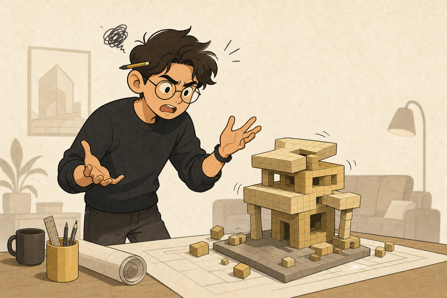 I Am An Architect 밈 설명용 일러스트