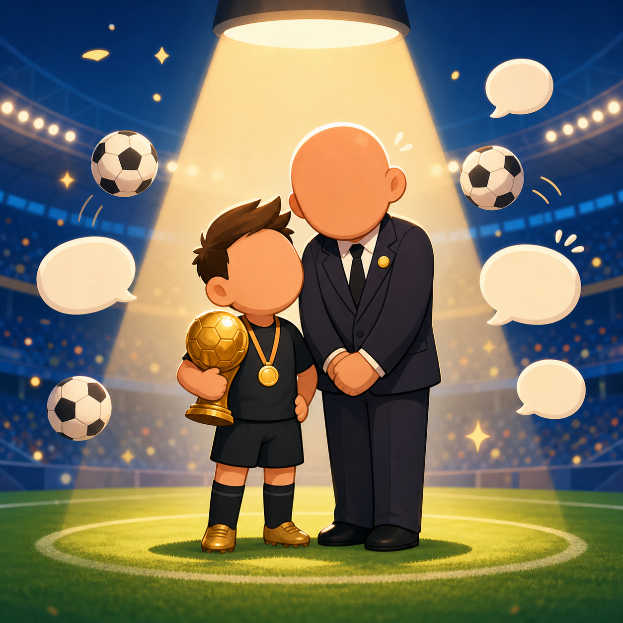 Messi and Infantino 밈 설명용 일러스트