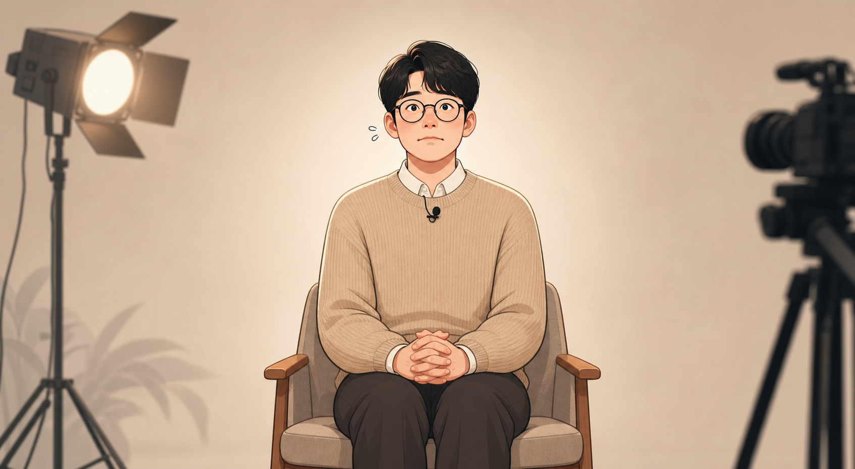 넷플릭스 다큐멘터리 인터뷰 밈 설명용 일러스트