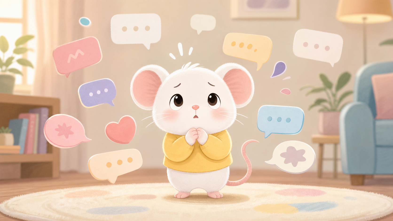 Scared Stuart Little 밈 설명용 일러스트