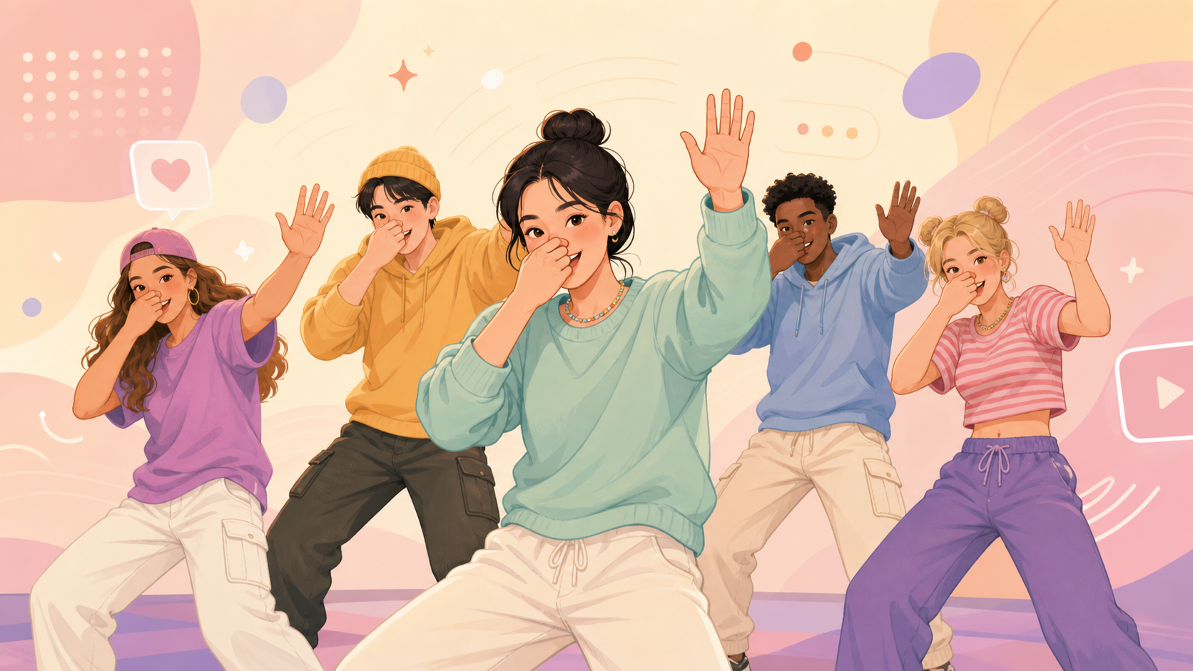 스쿠버 댄스 뜻 설명용 일러스트