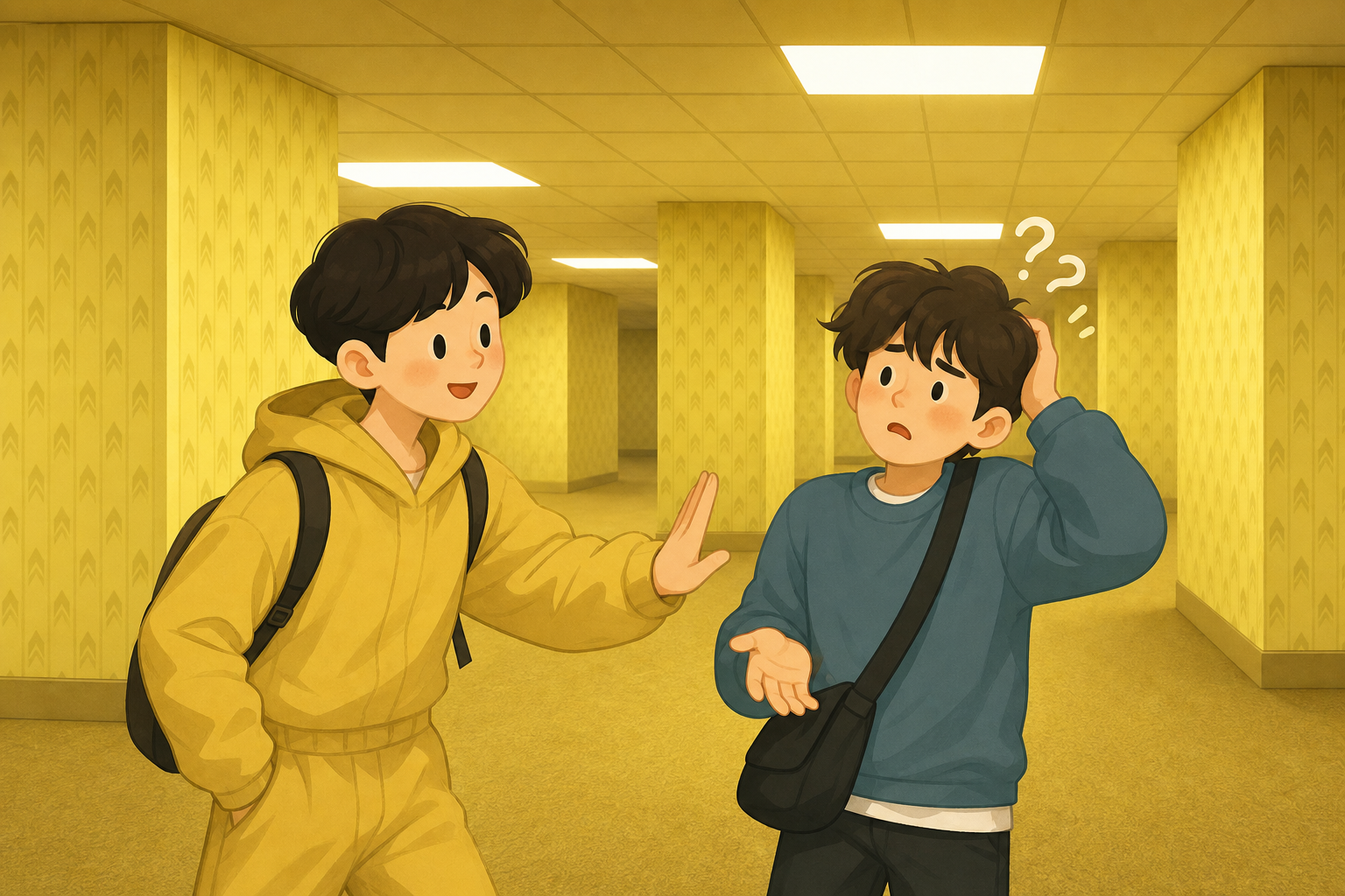 Stay in character 뜻 설명용 일러스트
