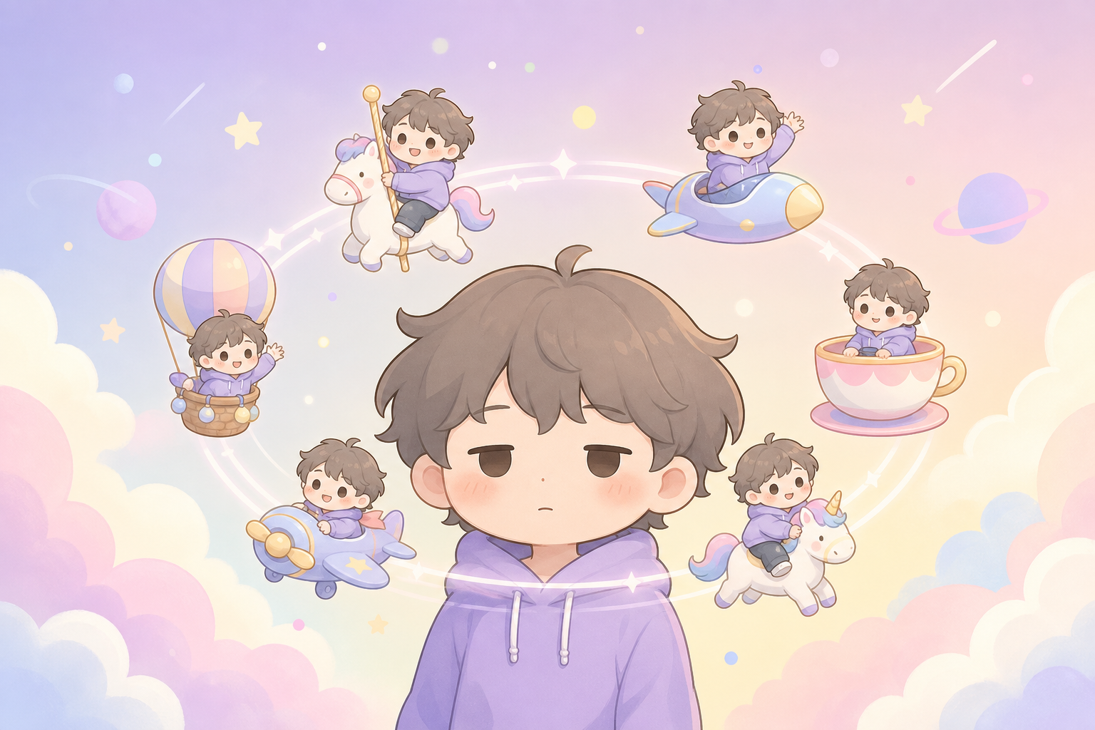 Twins at the Carousel 밈 설명용 일러스트